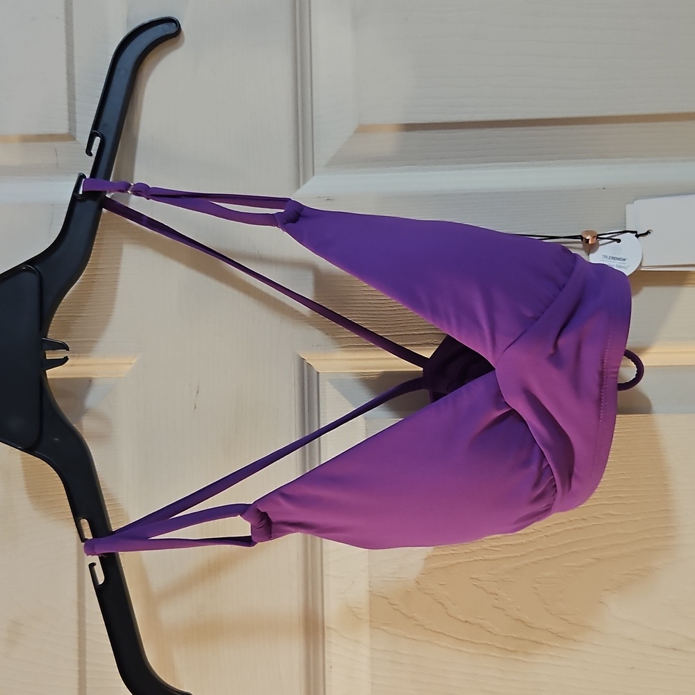 CALIA Double Strap Triangle Bikini Low Support Swim Top: PURPLE PUNCH: NWT: XXS